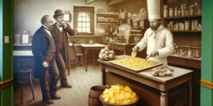 1853년 뉴욕 사라토가 스프링스에서 조지 크럼 셰프에 의해 발명된 감자칩